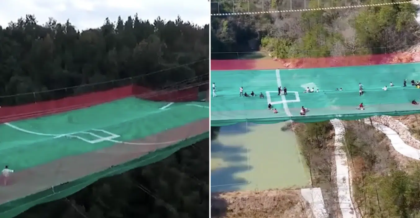 China's 200-metre-high aerial playground has people questioning its safety