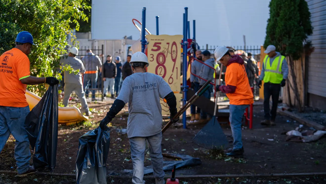 Crew demolish playground equipment, shocking some homeless.jpg